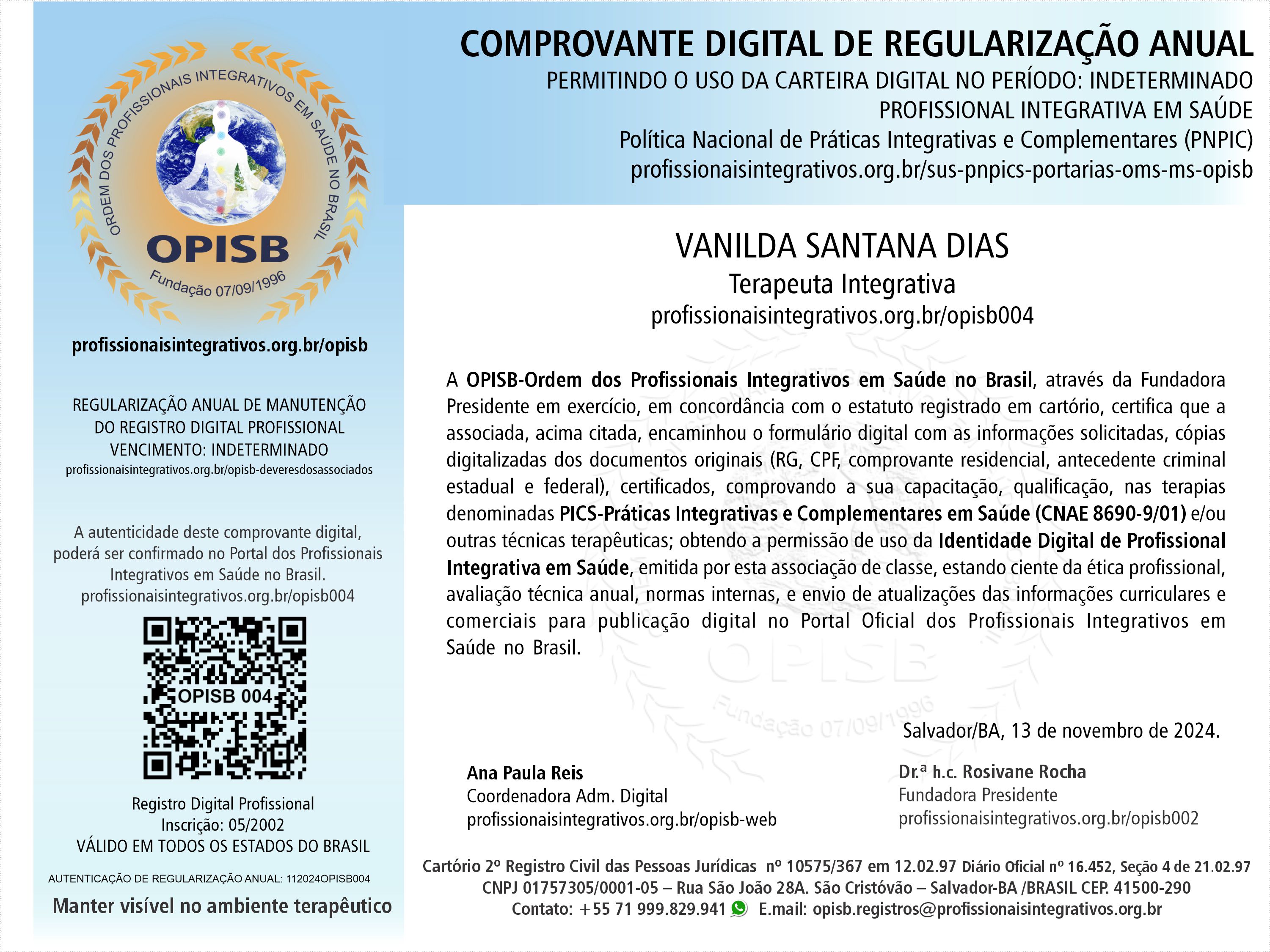 OPISB 004 Comprovante Digital de Regularização Anual