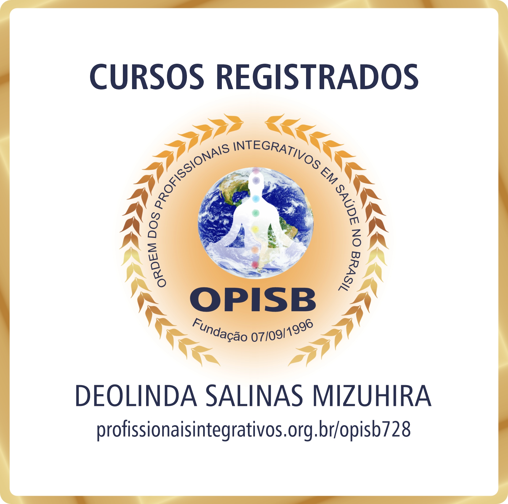 OPISB 728 Selo de cursos registrados