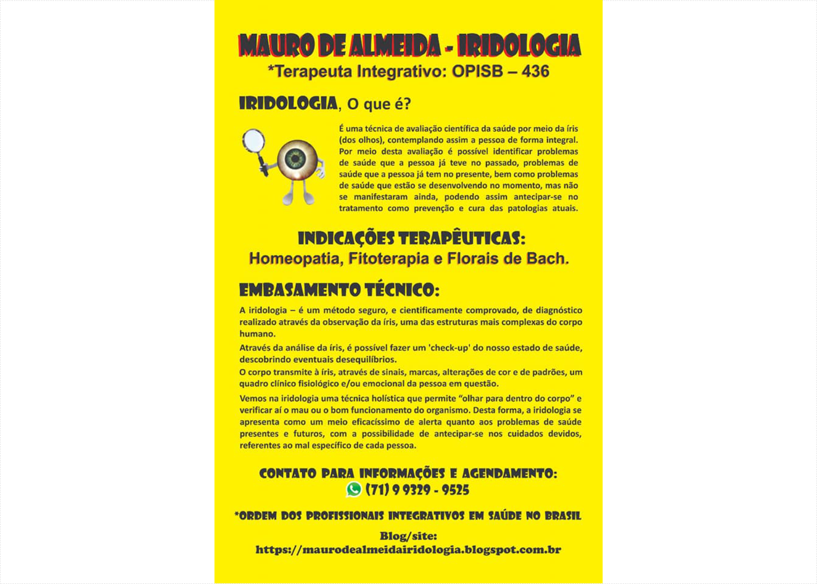 OPISB 436 Mauro de Almeida - Iridologia