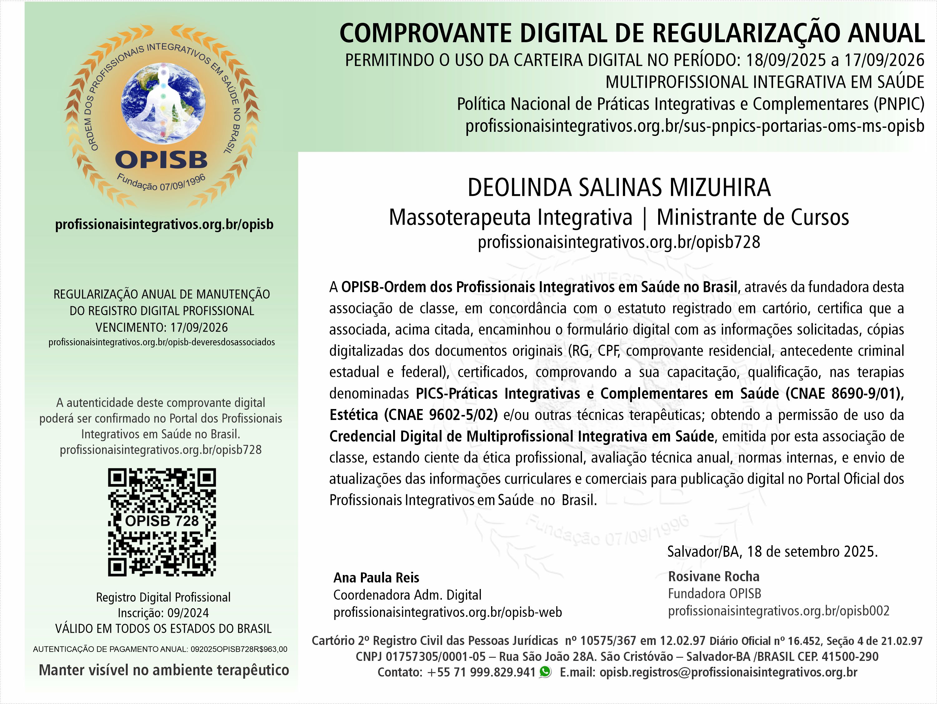 OPISB 728  Jade Mizuhira  Comprovante Digital de Regularização Anual
