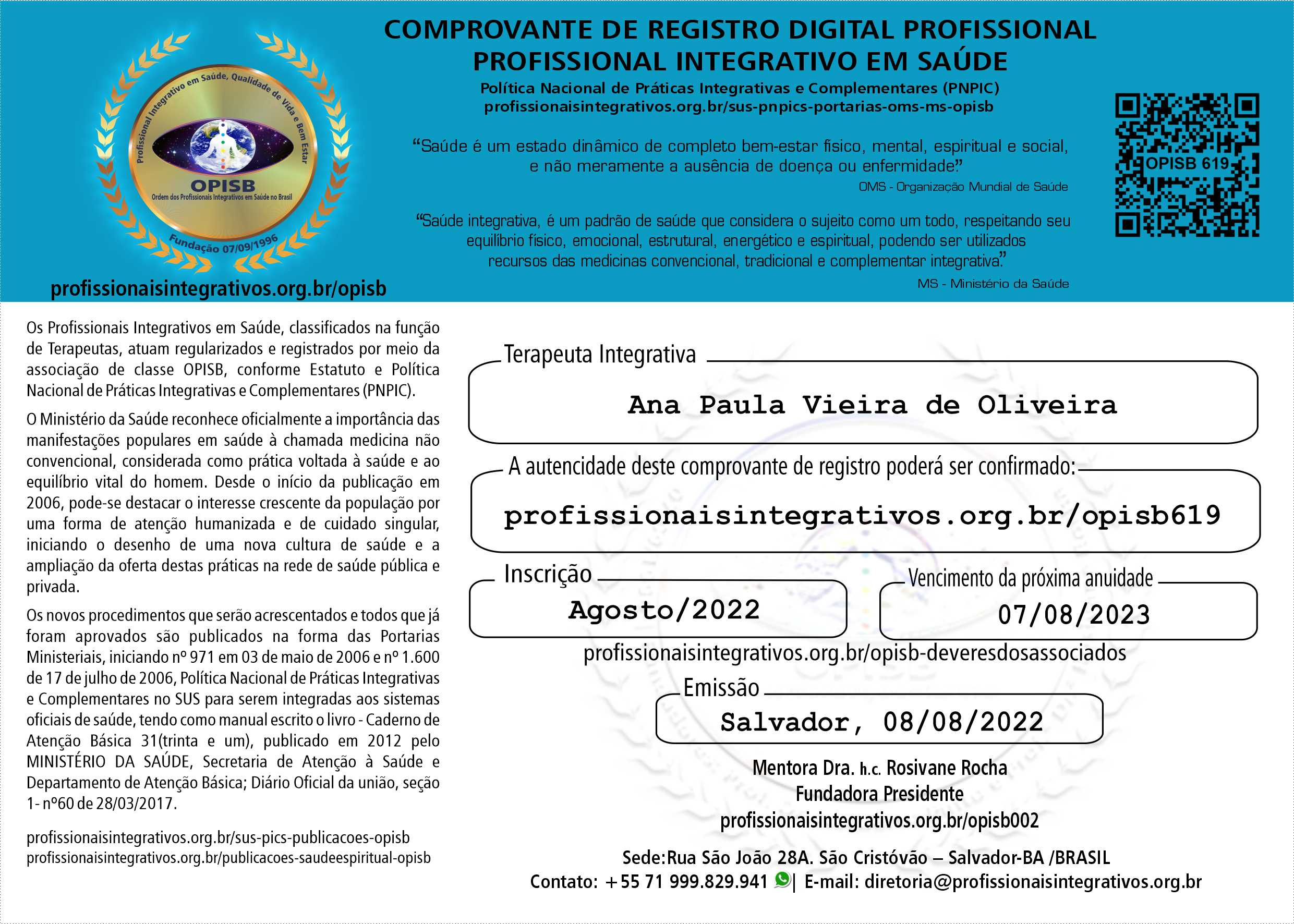 OPISB 619 COMPROVANTE DE REGISTRO DIGITAL