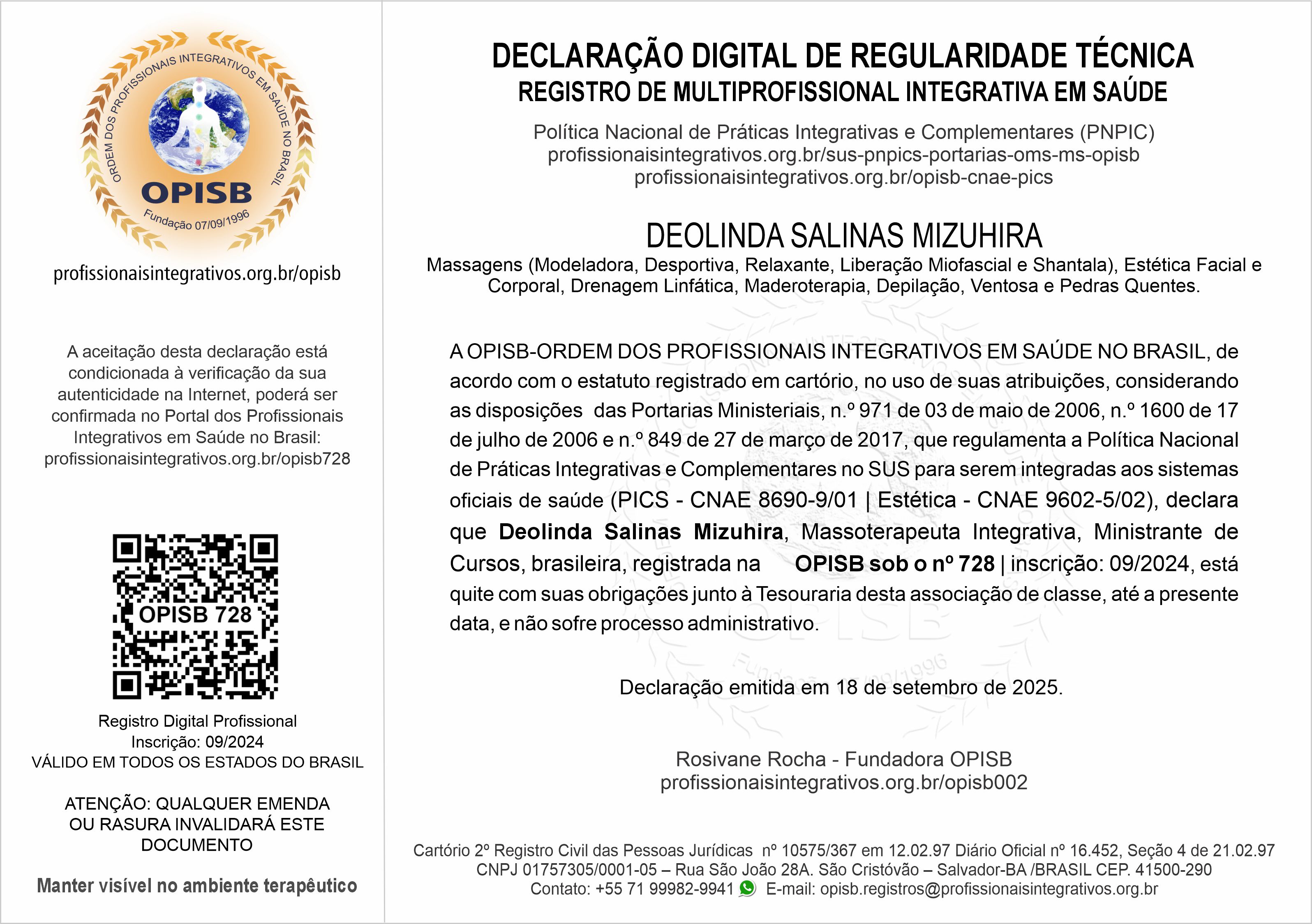 OPISB 728  Jade Mizuhira  Declaração Digital de Regularidade Técnica