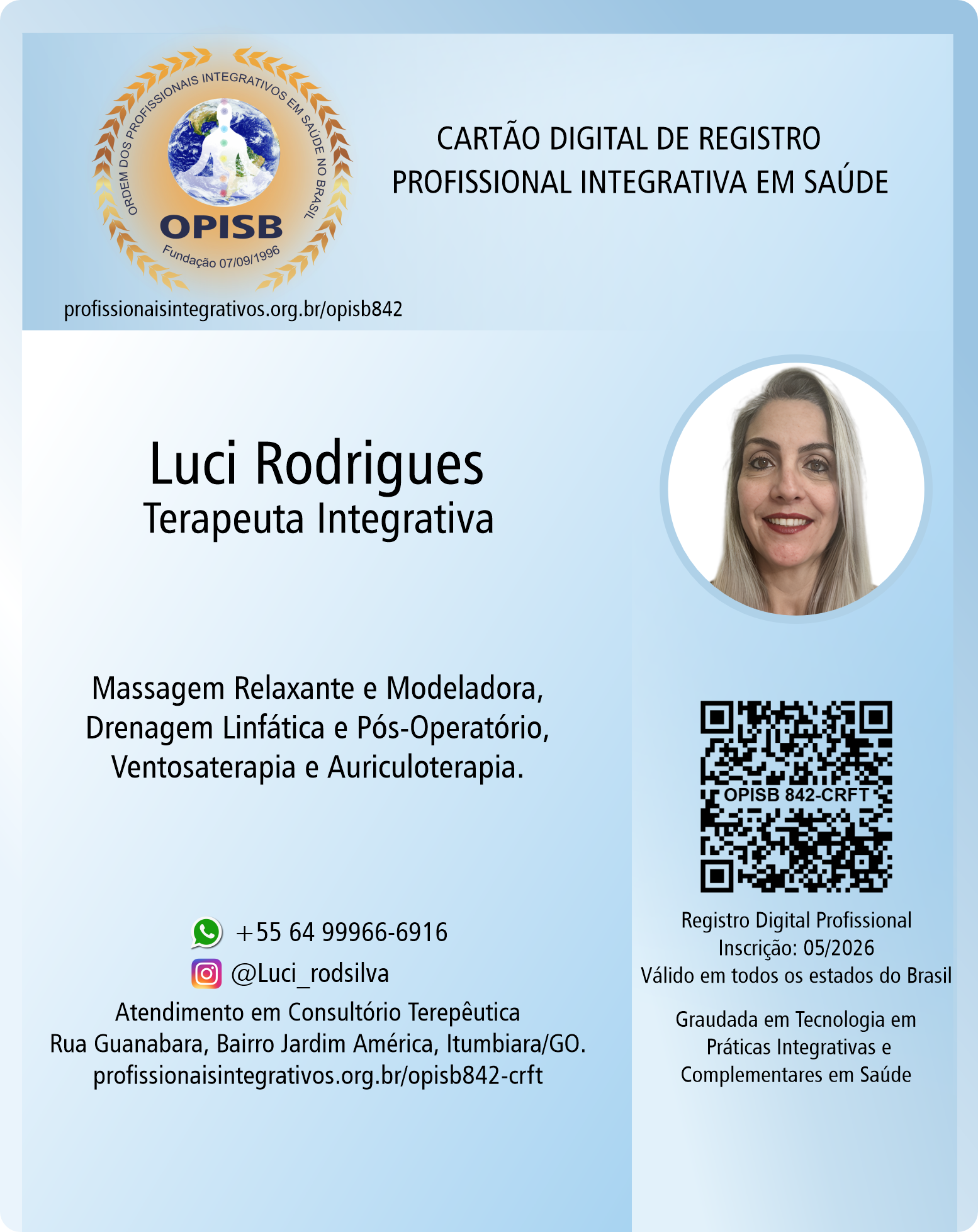 OPISB 842 Lucie Rodrigues Terapeuta Integrativa