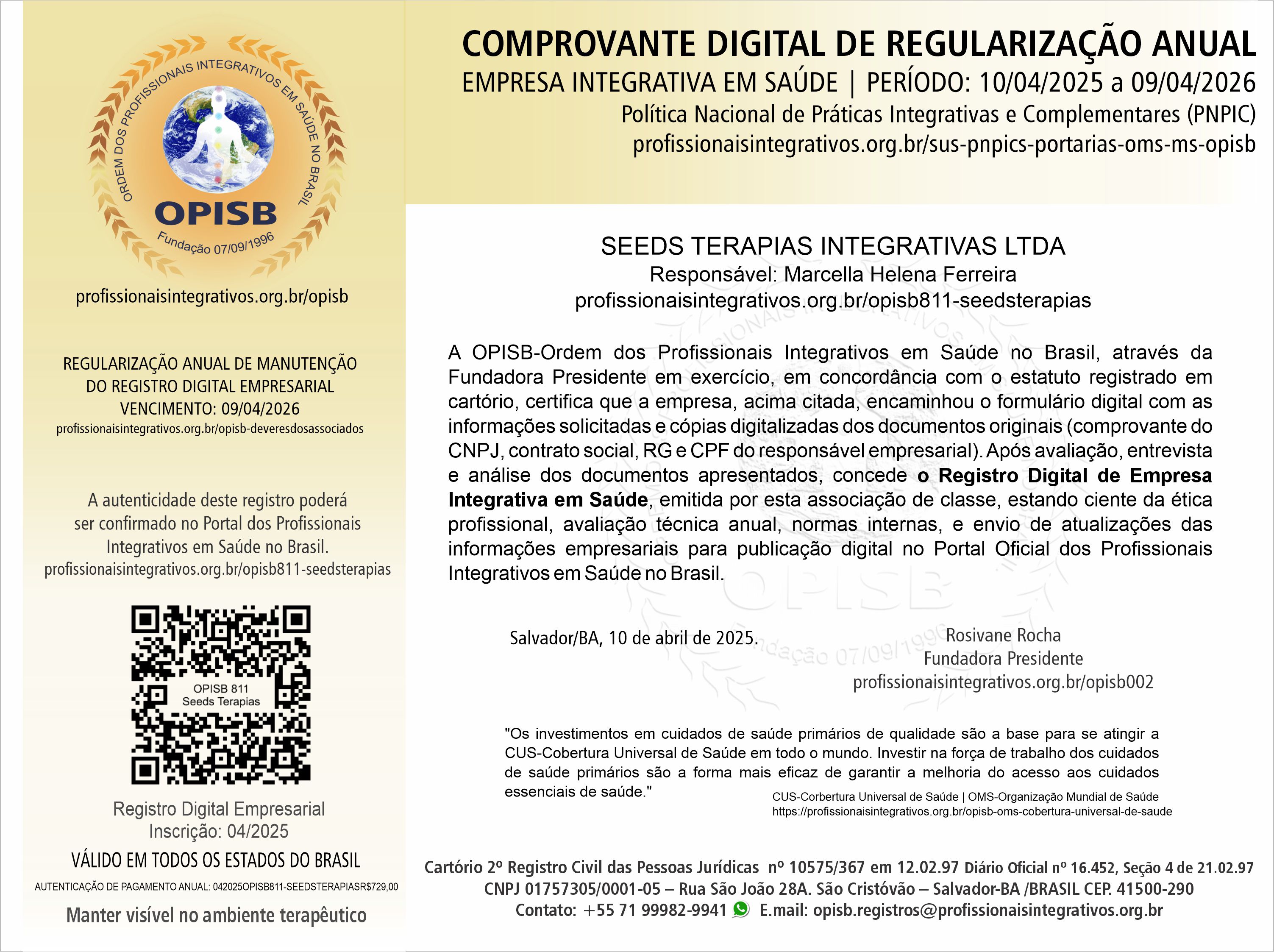 OPISB 0 811-Seeds Terapias Comprovante Digital de Regularização Anual