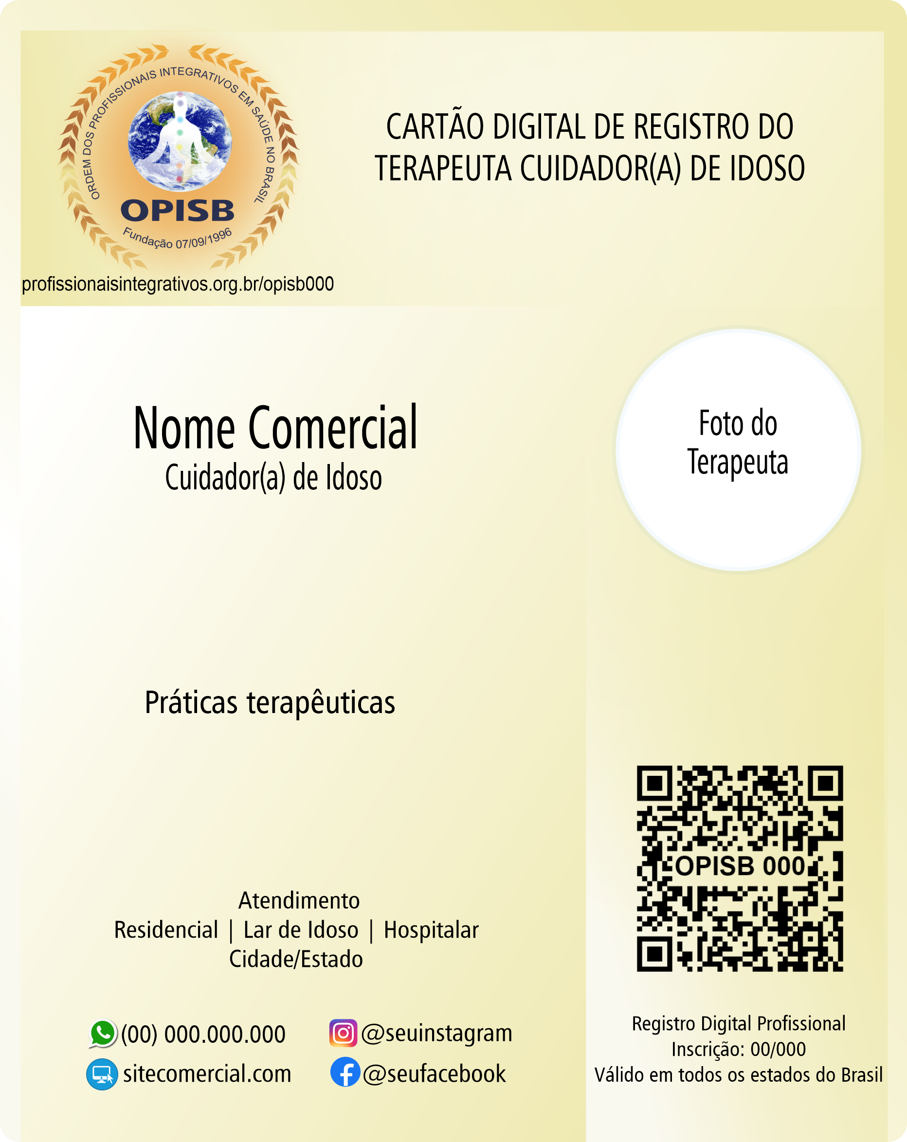 OPISB 000 Cartão Digital de Registro