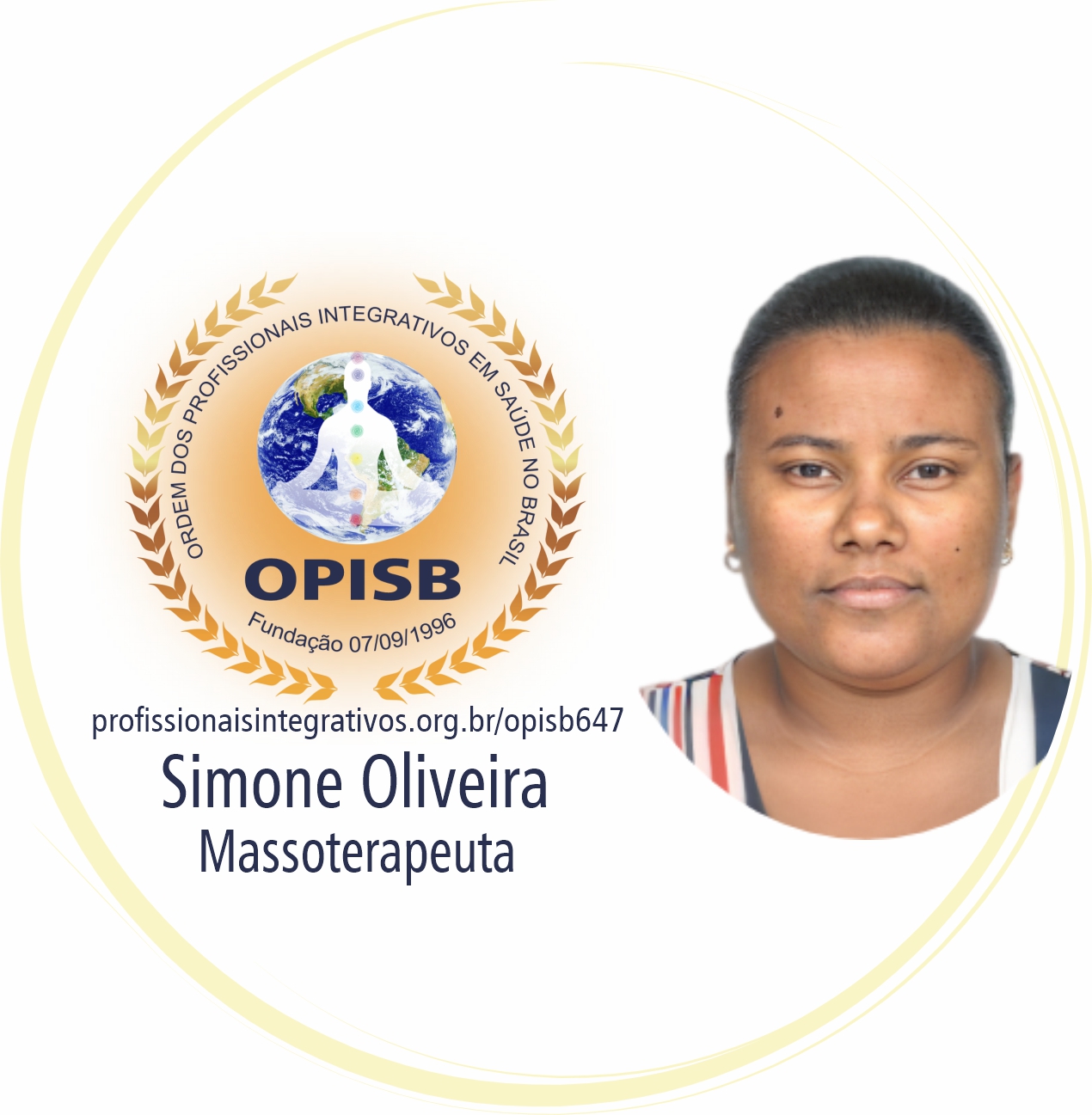 OPISB 647 Simone Oliveira - Massoterapeuta | Ipiaú - Bahia