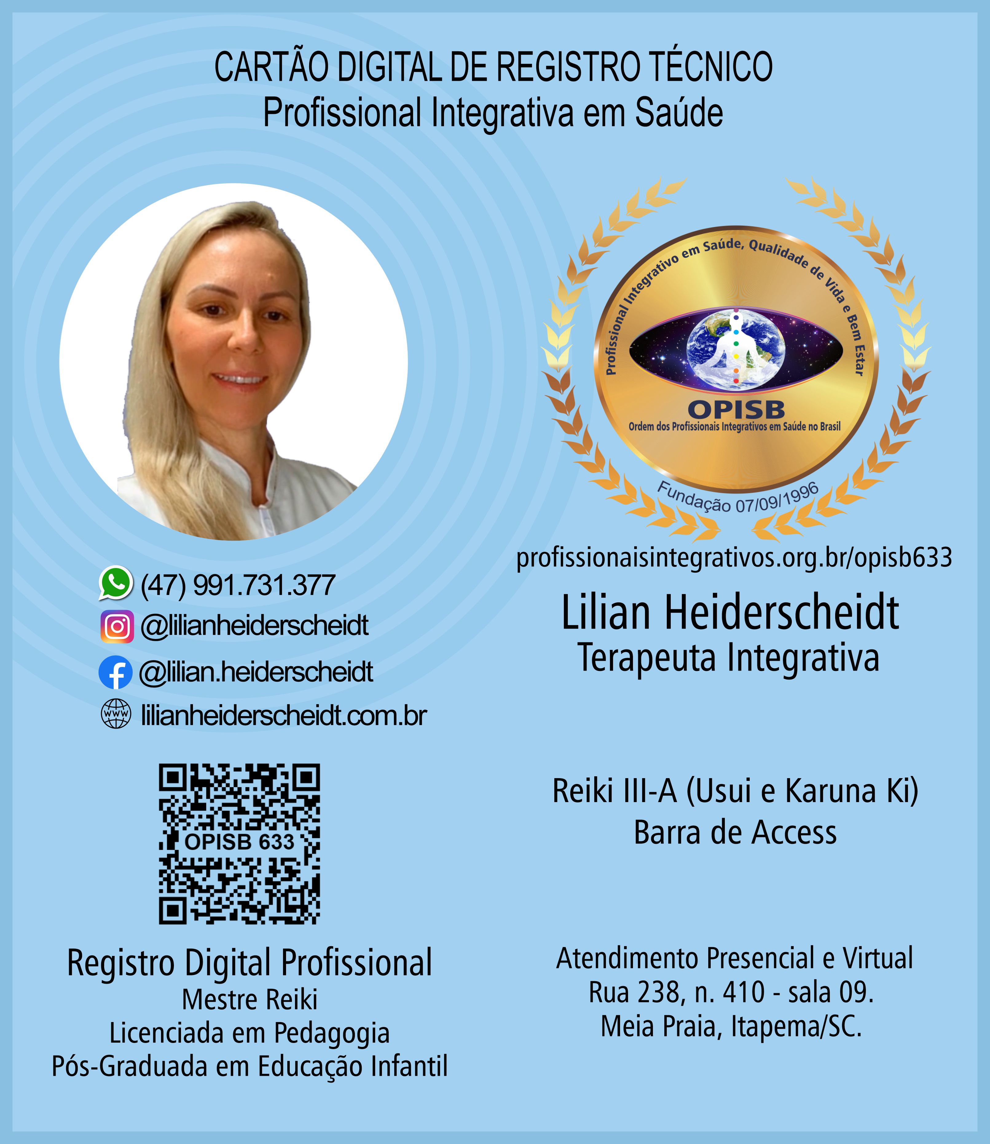 OPISB 633 Certificado de Registro Digital de Profissional integrativo em Saúde