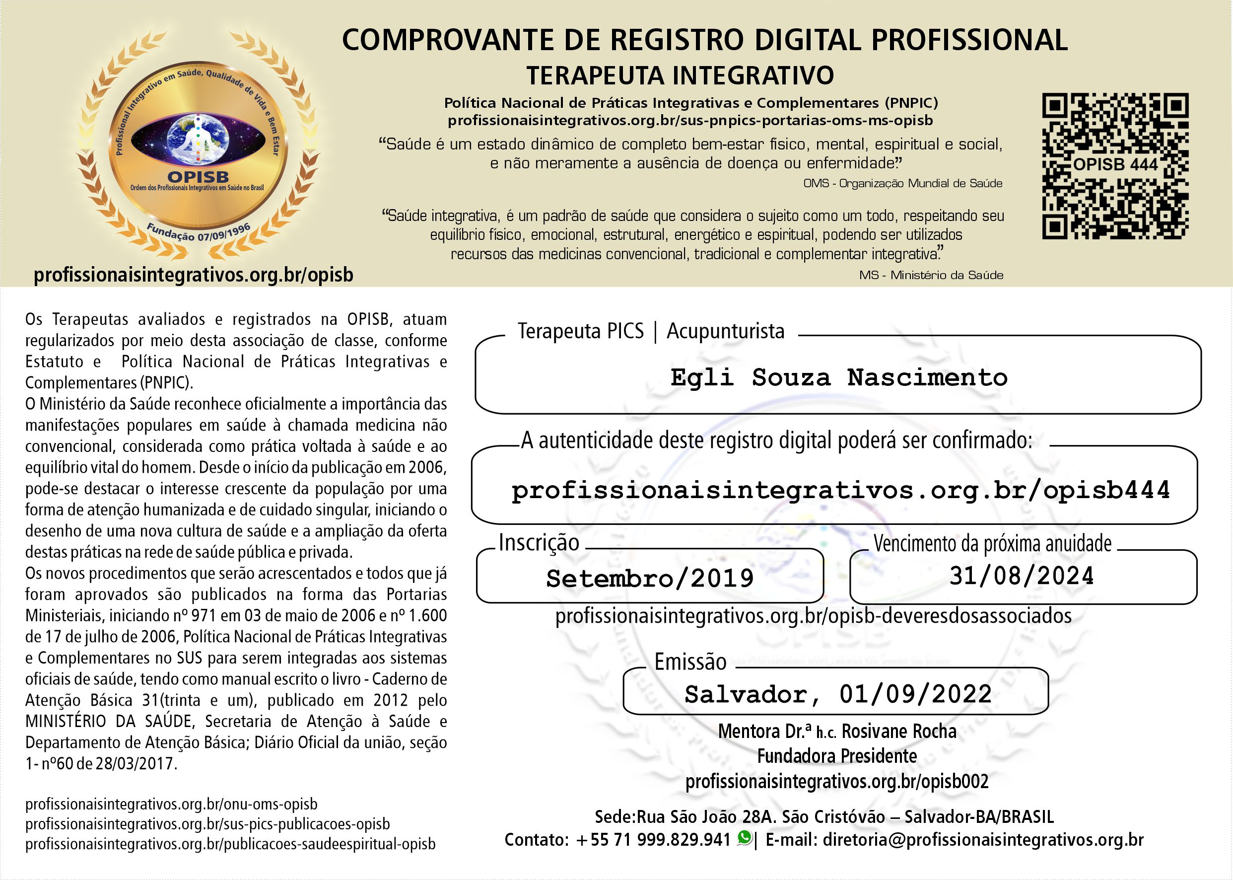 OPISB 444 COMPROVANTE DE REGISTRO DIGITAL
