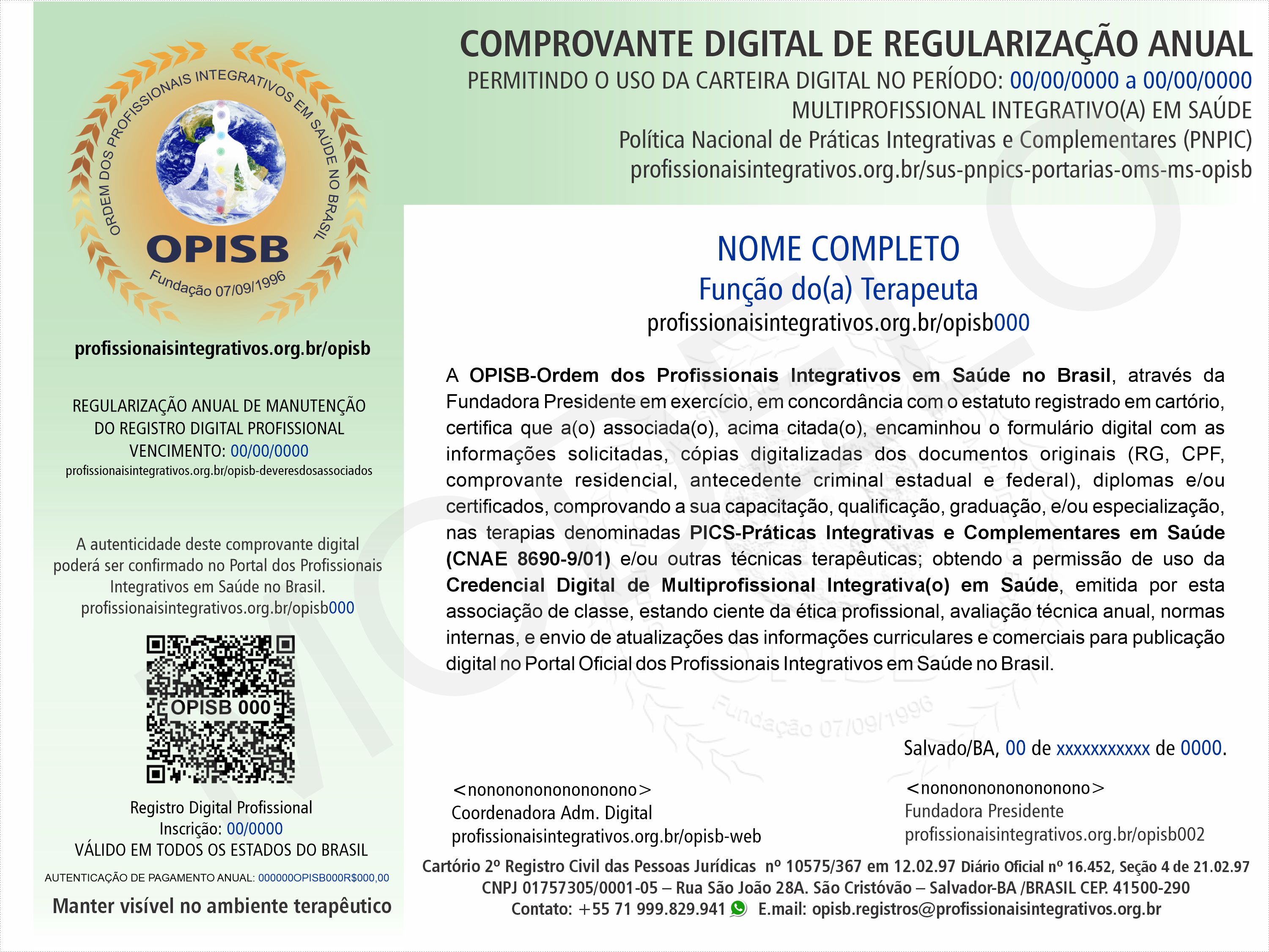 OPISB 000 Comprovante Digital de Regularização Anual