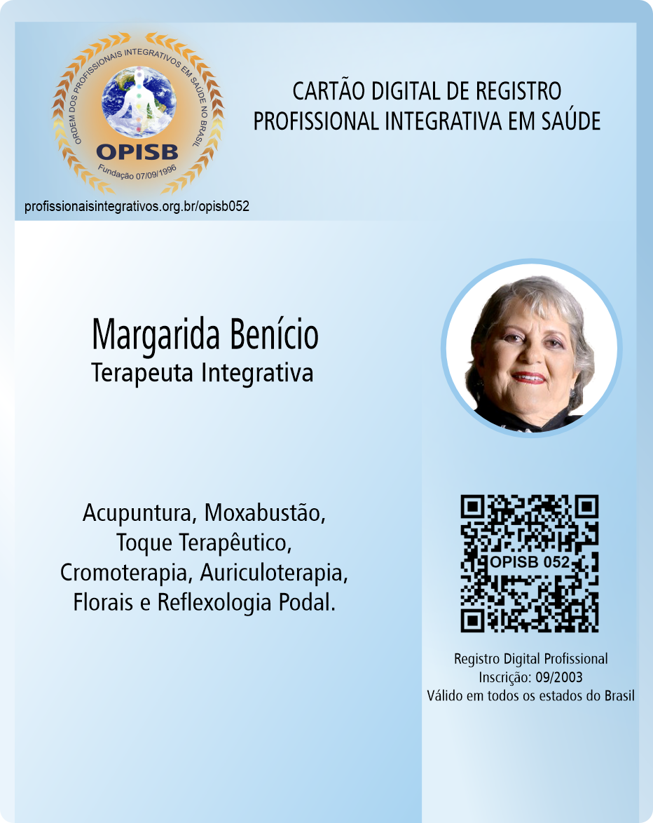 OPISB 052 Margarida Benício Cartão Digital de Registro