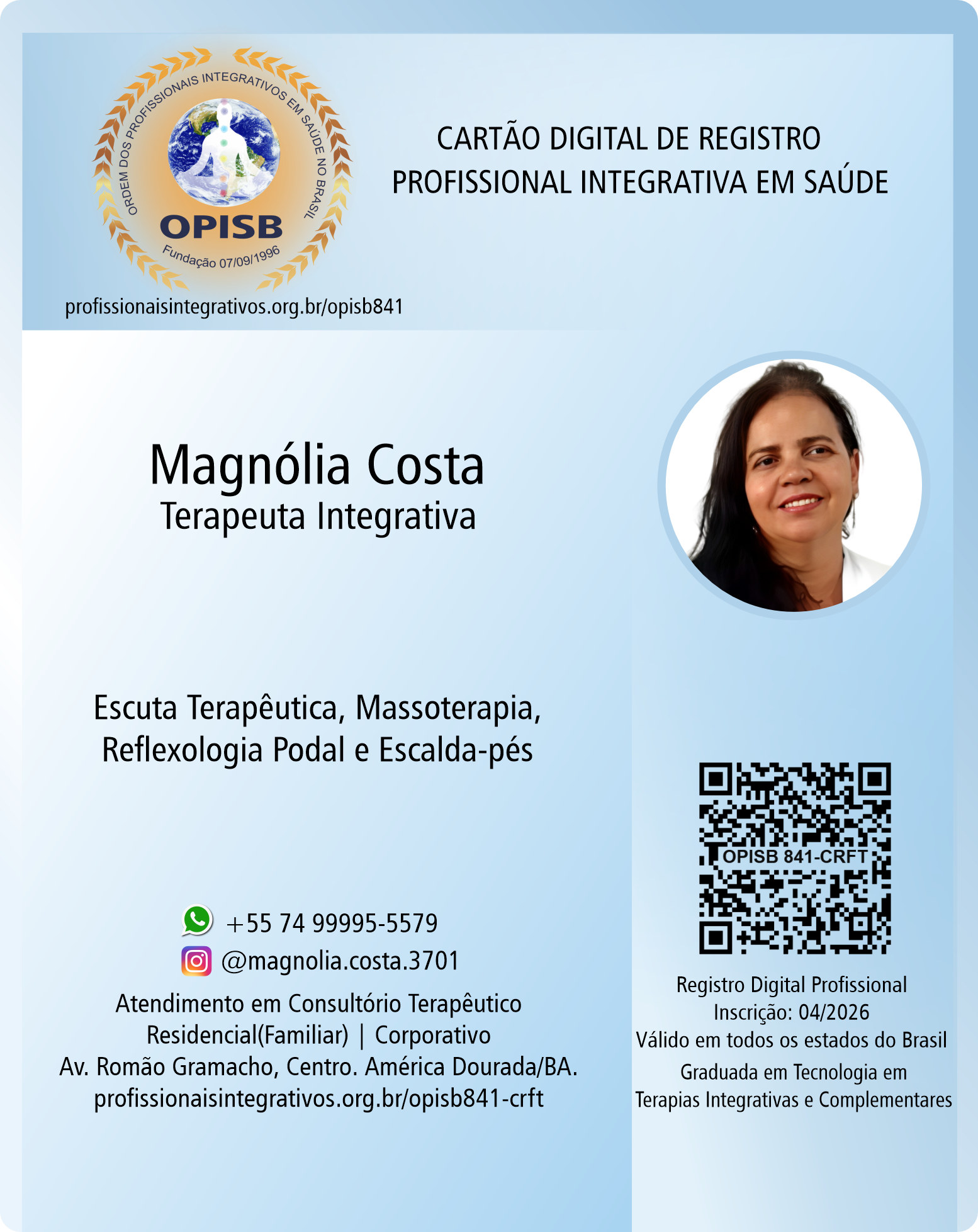 OPISB 841 Cartão Digital de Registro